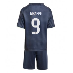 Real Madrid Kylian Mbappe #9 Udebanetrøje Børn 2025-26 Kortærmet (+ Korte bukser)